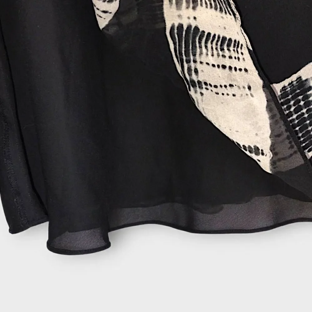 Jones NY Womens Dress Sz 10 Silk Black White Stripes Sleeveless Dressy Classicor